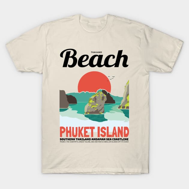 Holiday in Thailand Beach T-Shirt by KewaleeTee